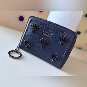 NWT Kate Spade Dani Patterson Embellished Blazer Blue Wallet!
